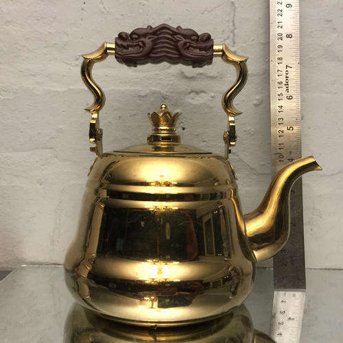 Ornate Brass Chinese Teapot