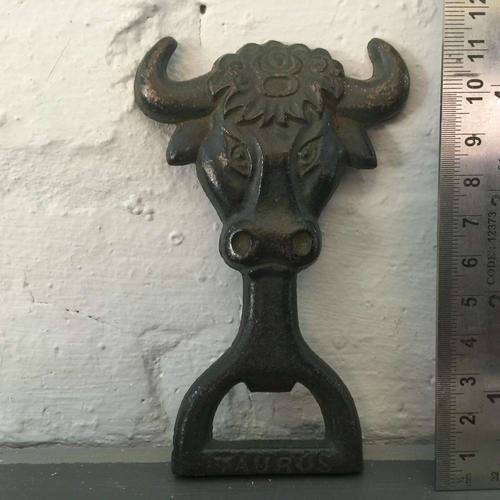 Rare Cast Iron Japanese Taurus Bottle opener