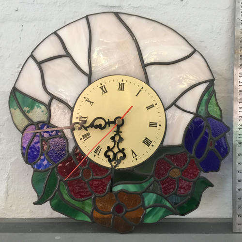 Stained Glass Clock (Working Condition)