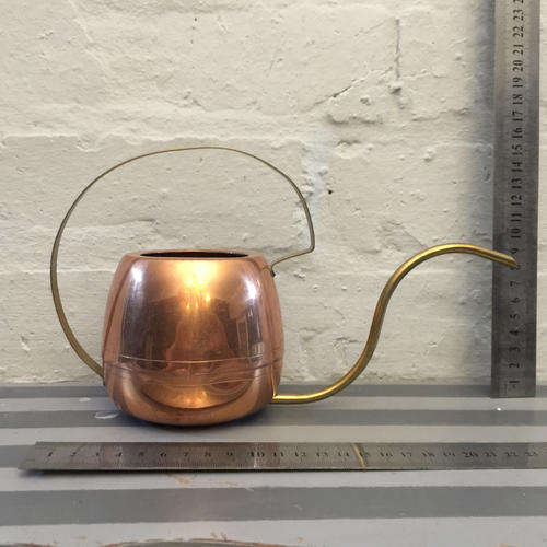 Copper and Brass Watering Teapot