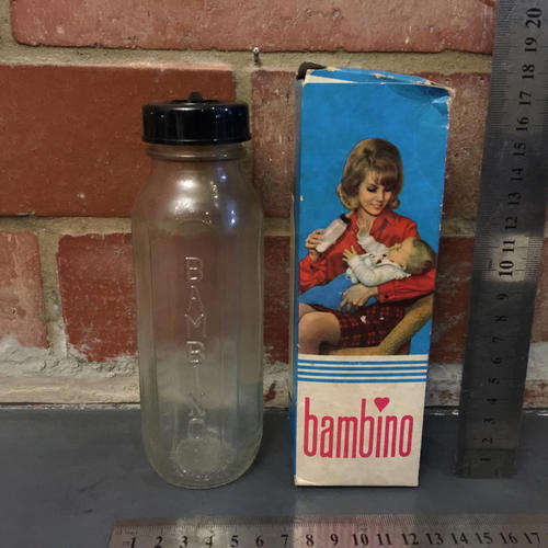 RARE Bambino Glass Baby Bottle (Original Box)
