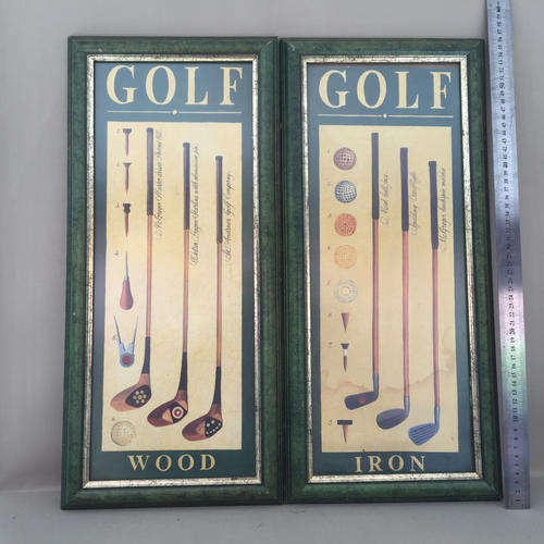 FRAMED HISTORY OF GOLF EQUIPMENT