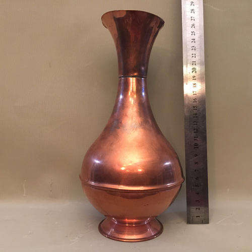 Old Solid Copper Vase
