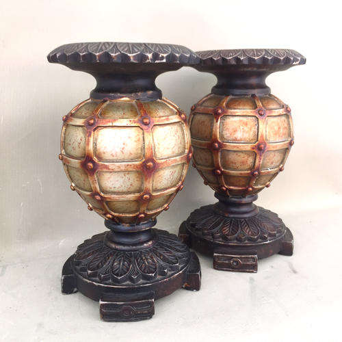 Large Ornately Decorated Candle Stands