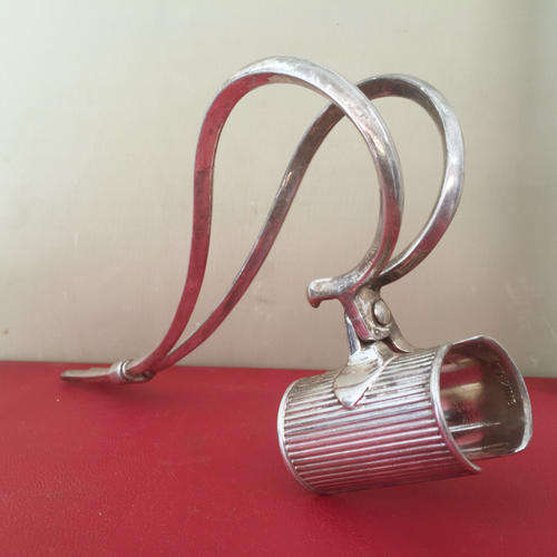 Brevettato Silverplate Italian wine bottle holder