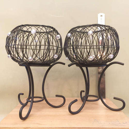 Large Wrought Iron Large Candle Stands