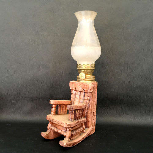 Porcelain Rocking Chair Oil Lamp