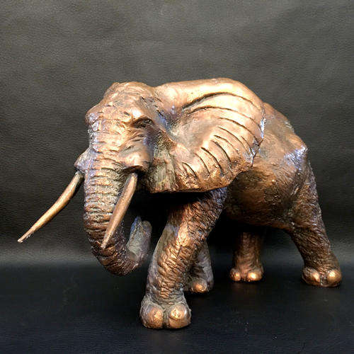 Faux Bronze Elephant Statue