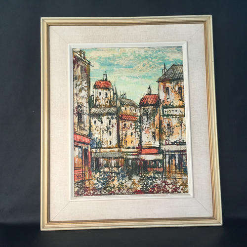 Original Framed Oil on Board "Venice" by Wirtz