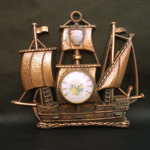 Vintage Nautical Themed Brass Barometer