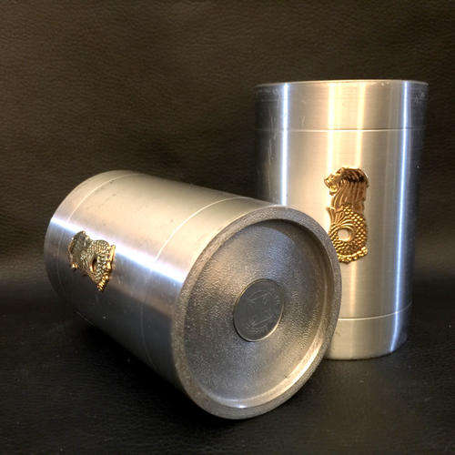 Two Pewter Singapore Drinking Cups
