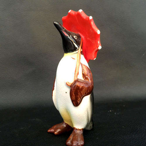 Vintage Beswick Penguin Figurine with Red Umbrella!!!