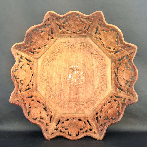 Large Handcrafted Rosewood Bowl with Bone Inlay!!! (400mm x 400mm)