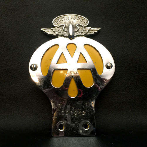 Vintage South African AA Metal Badge, With Original Enamel Backing! (B57828)