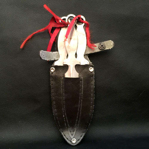Three Throwing Knives In Satchel