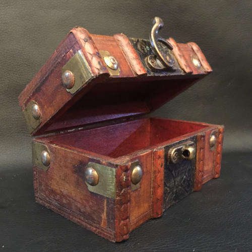 Wood and Brass Trinket Box