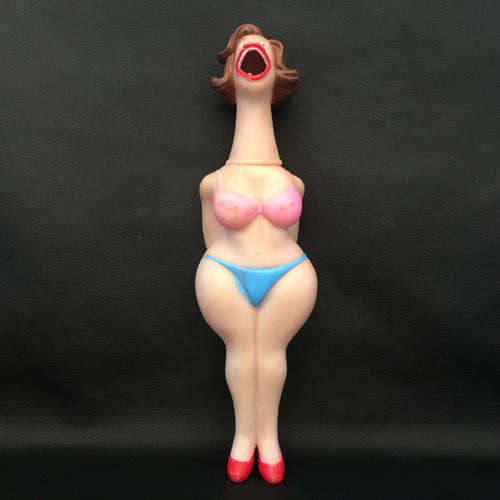 Vintage Rubber Opera Singing Turning Head Squeaky Toy (Squeaky working)