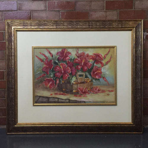 Framed Original Oil on Canvas Still Life - See Signature for details (1200 x 800)