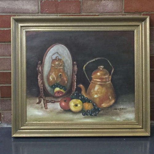 Framed Original Oil on Canvas Still Life - See Signature for details (700 x 500)