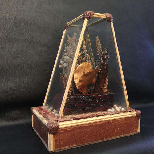 Vintage Handcrafted Seed Still Life Glass Capsule!!!