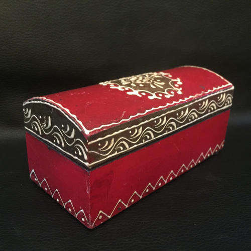 Handcrafted, Ornately decorated Wooden Jewelry Box