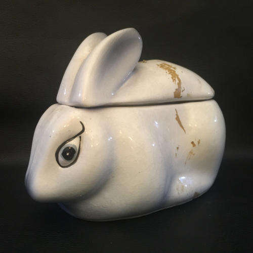 Vintage Porcelain Bunny Bowl and Lid!!! (No Damage)