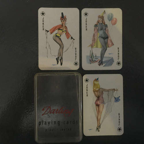 SUPER RARE 1950's "Darling" PIN-UP Desk of Cards (Complete)