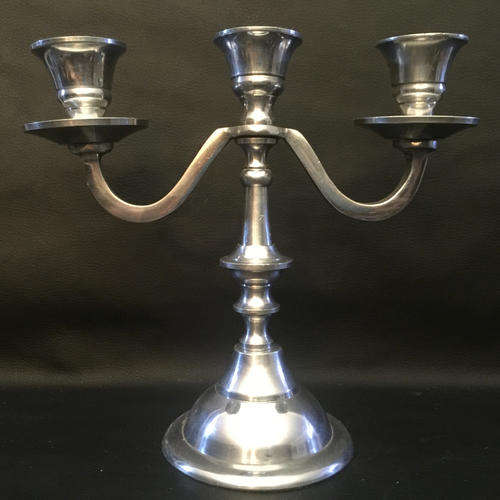Silver Metal Candle Stand (Good Condition)