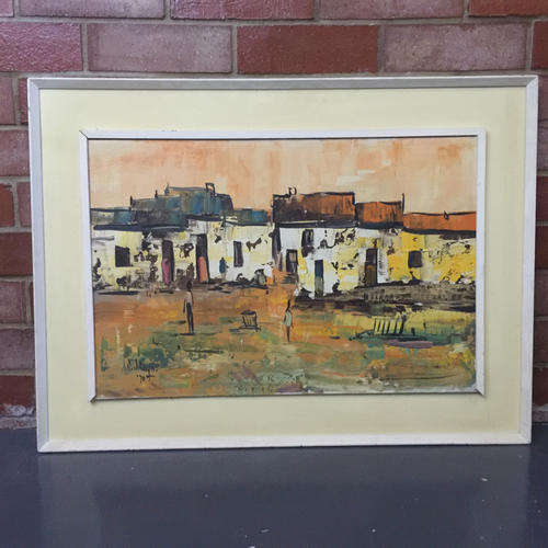 Original Landscape Oil on Board by S Steyn 1970