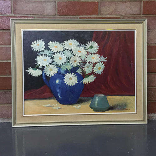 Original Signed Framed Still Life Oil on Board (700 x 500)