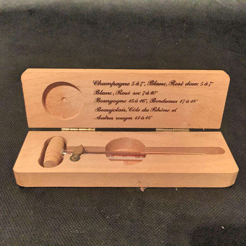 Wood Boxed Wine and Beverage Thermometer