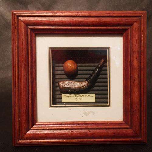 Framed Antique Golf Club Reproduction - 150mm x 150mm