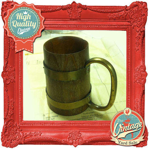 Vintage Wooden Beer Mug