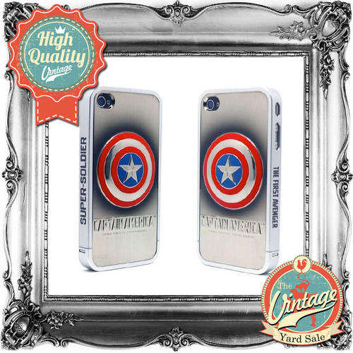 Captain America iPhone 4 Case - Cool Marvel Electroplate Metal