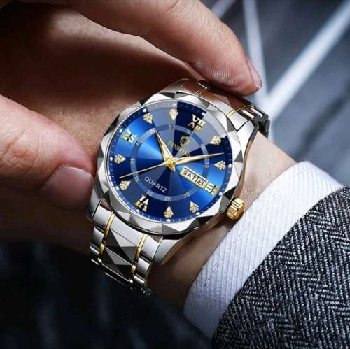 Stainless steel men wrist watch