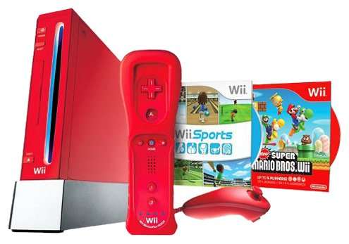 Wii Super Mario Brothers 25th Console - Red