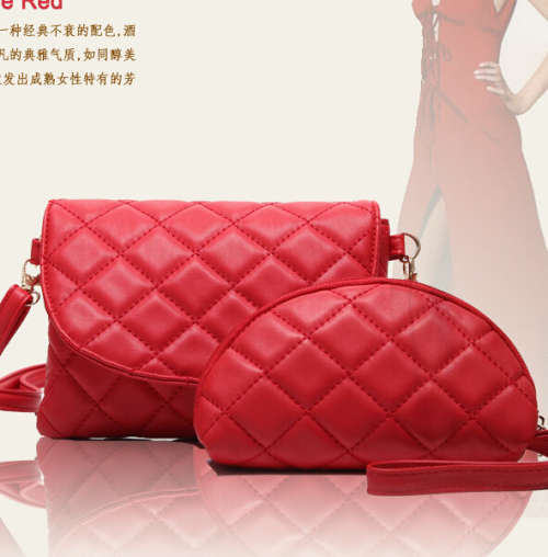 Mini 2-pieces set summer leisure handbag, clutch. Red color. Stock in ZA
