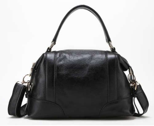 Genuine leather commuter bag. Black color. Stock in ZA.