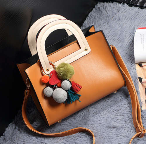 2 piece fashion lady bag. Brown color. Stock in ZA.
