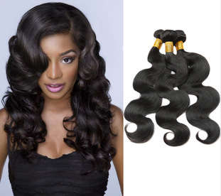 (Grade 10A)Body Wave Black Hair 3 bundles 8inch (size upgradable)