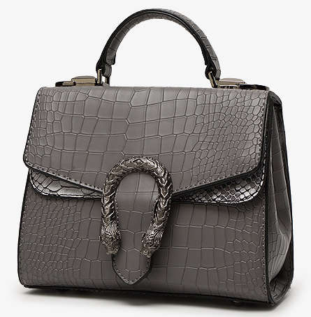 Snake pattern fashion bag. Grey color. Stock in ZA.