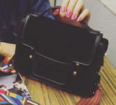 Nubuck simply design handbag. Black color. Stock in ZA.