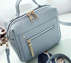 Simply design fashion handbag. Blue color. Stock in ZA.