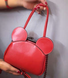 Mickey design clip handbag. Red color. Stock in ZA.