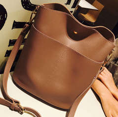 2 piece simply design lady bag. Brown color. Stock in ZA