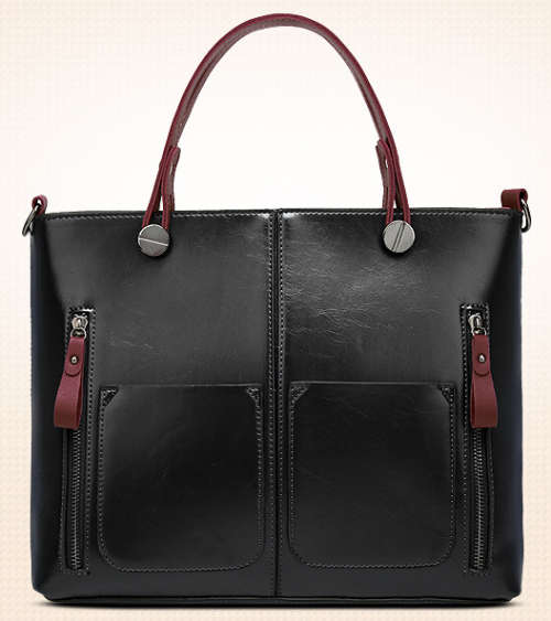 Retro design big capacity layd bag. Black color. Stock in ZA.