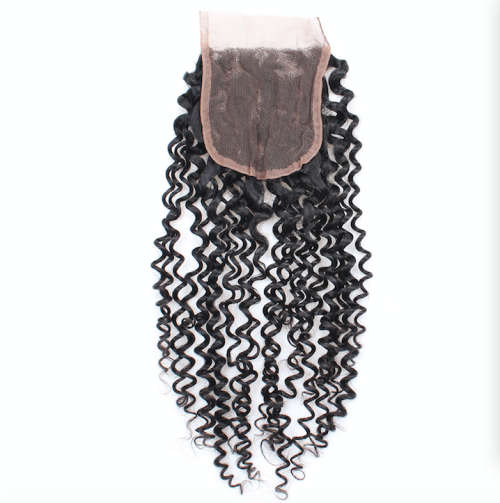 Curly Closure. Free parting(can be centre, left or right), 4*4cm lace. 8 inch. fit 8-14 inch hair