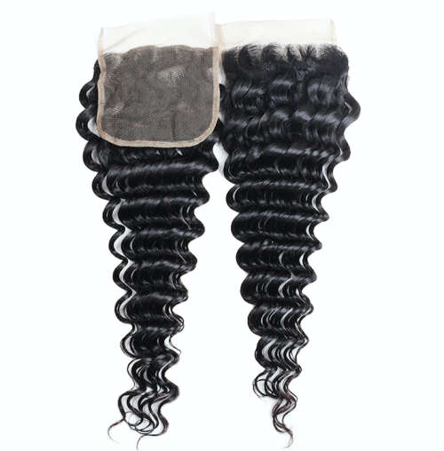 Deep wave Closure. Free parting(can be centre, left, right) 4*4cm lace. 16 inch. fit 14-18 inch hair