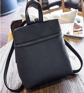 Wild match fashion bucket back pack. Black color