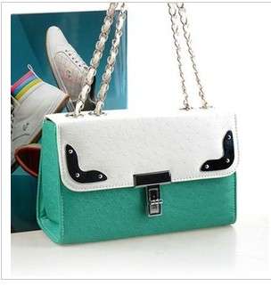 High quality metals and ostrich lines pattern ladies handbag/bag